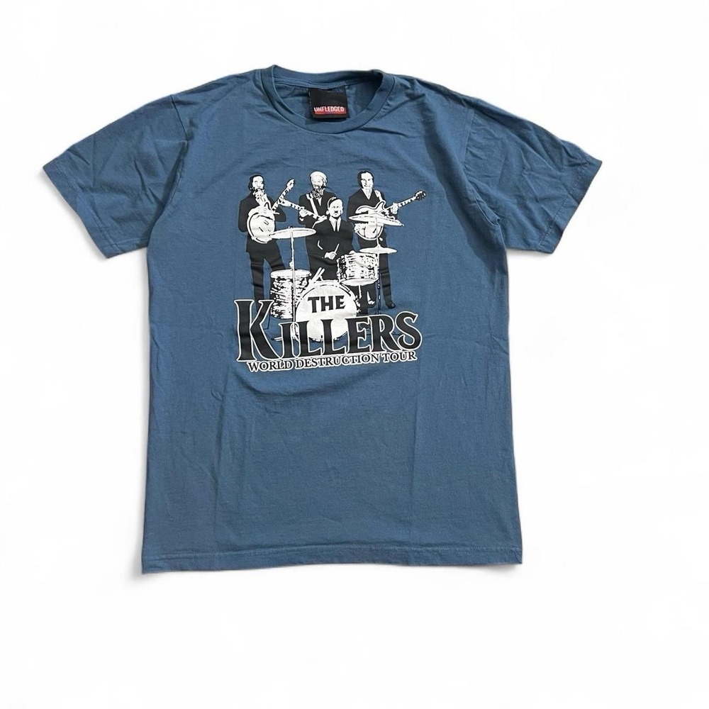 The Killers Parody Band T-Shirt Size Medium Comedy Funny Short Sleeve Blue